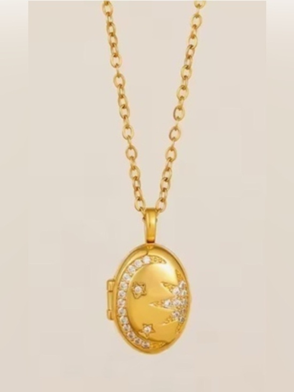 New Gold Sun & Stars Locket